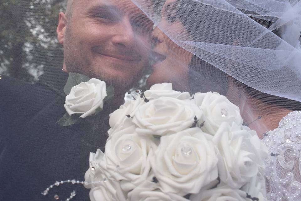 Newlyweds under the veil