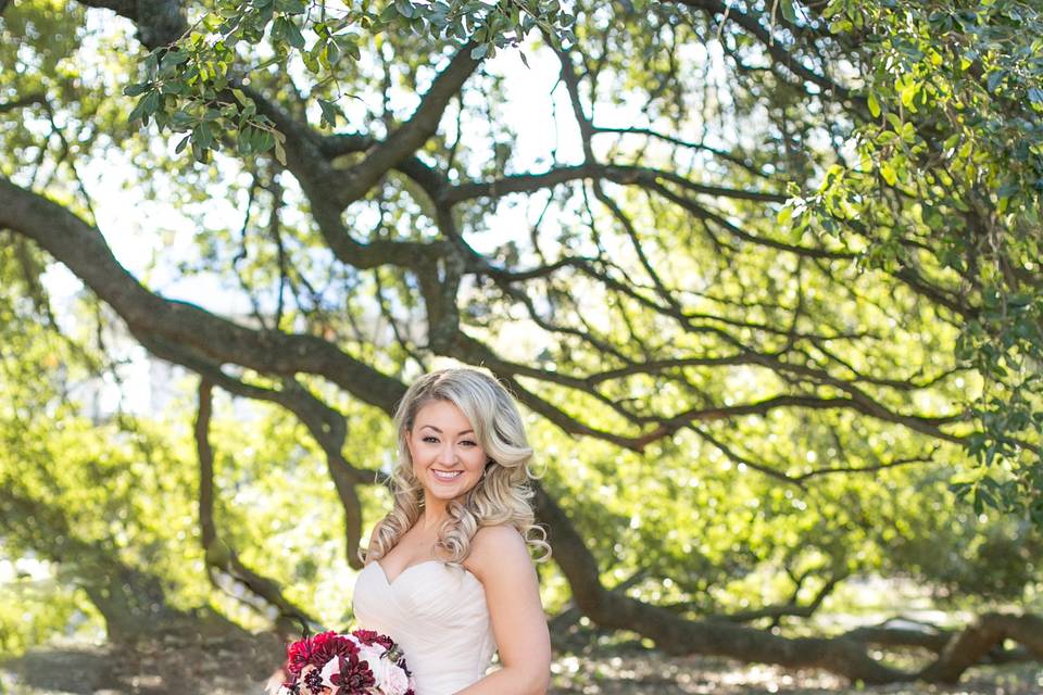 Bride and her dog