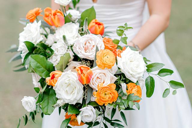 Orange Bridal Bouquet