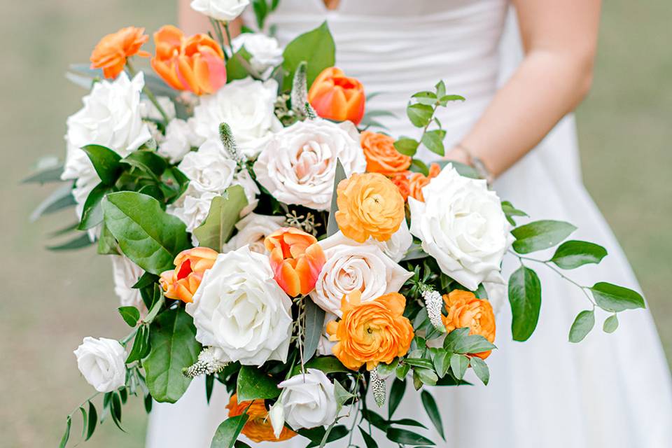 Orange Bridal Bouquet