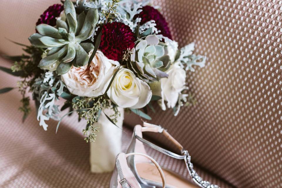 Bridal Bouquet with succulents