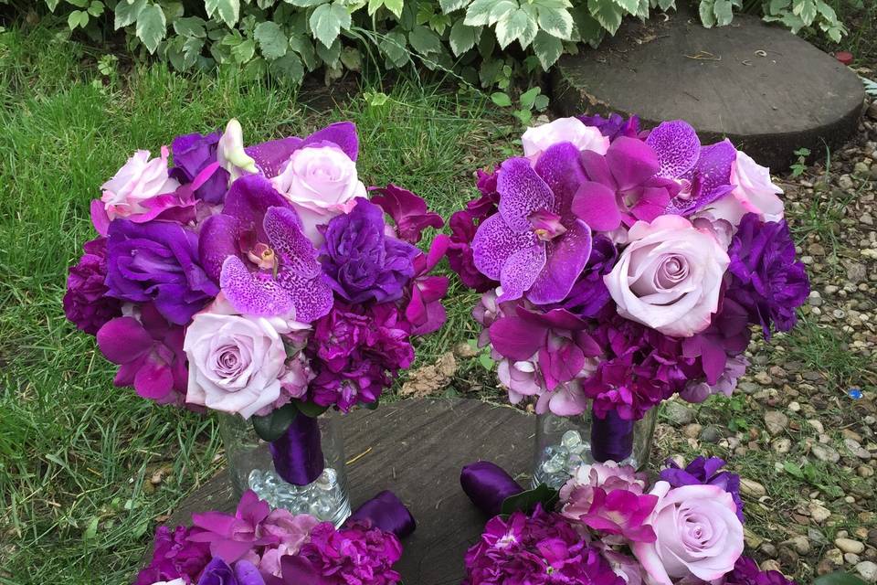 Shades of Purple Bridesmaids