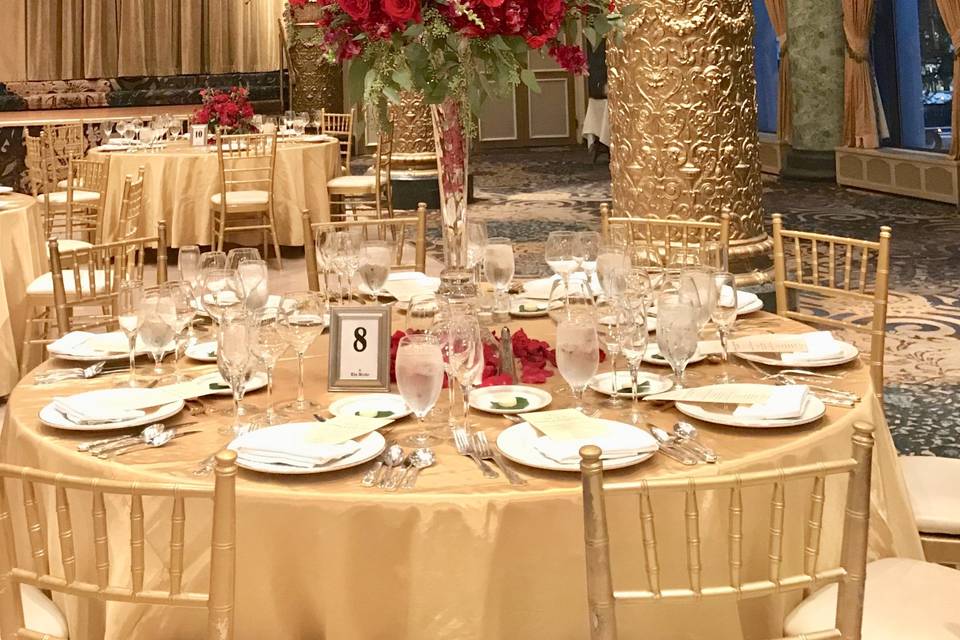 Red Tall Centerpiece