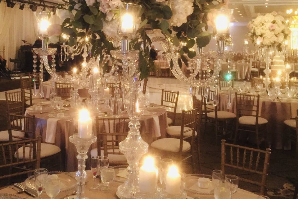 Crystal Candelabra Centerpiece