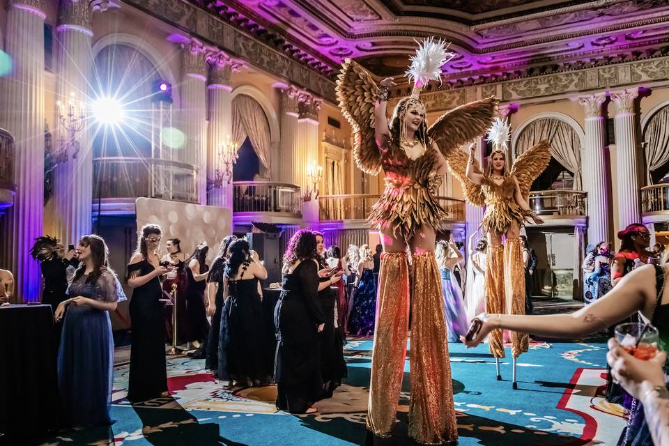 Golden Angel Stilt Walkers