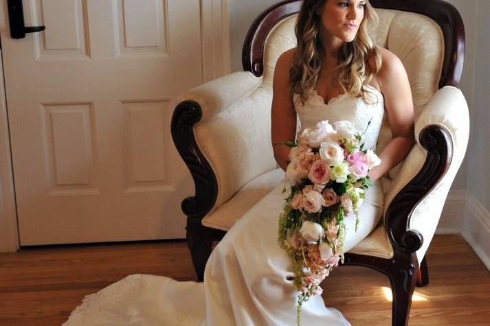 Bride with bouquet