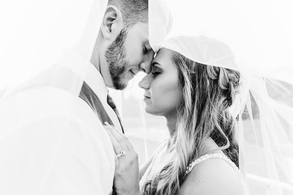 Bride and groom Cat Satre Photography