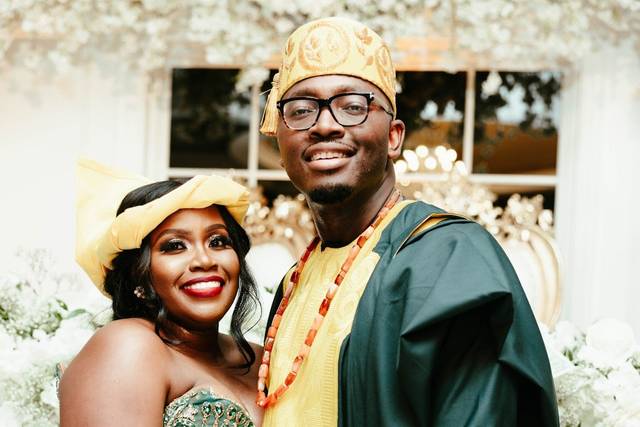 Couple in traditional attire