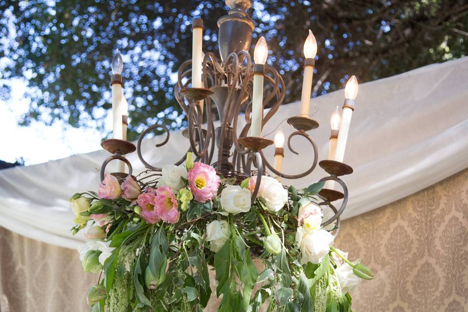 Romantic floral chandelier