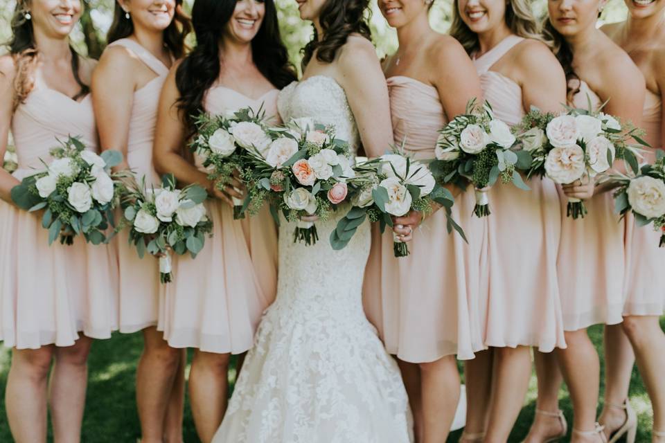 Bridal party bouquets