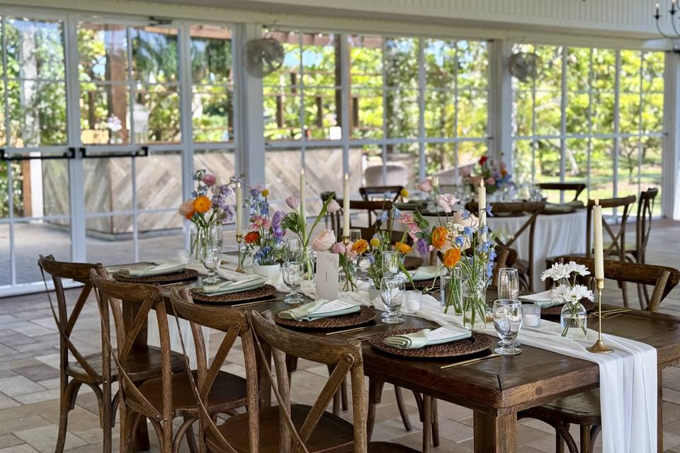 Reception table settign