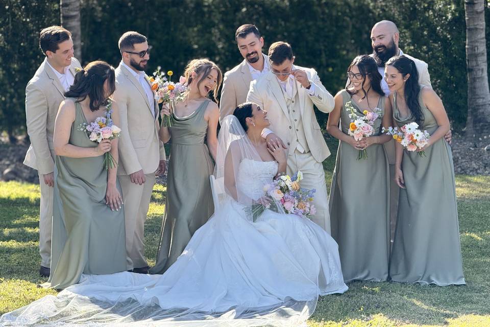 Bridal party photoshoot