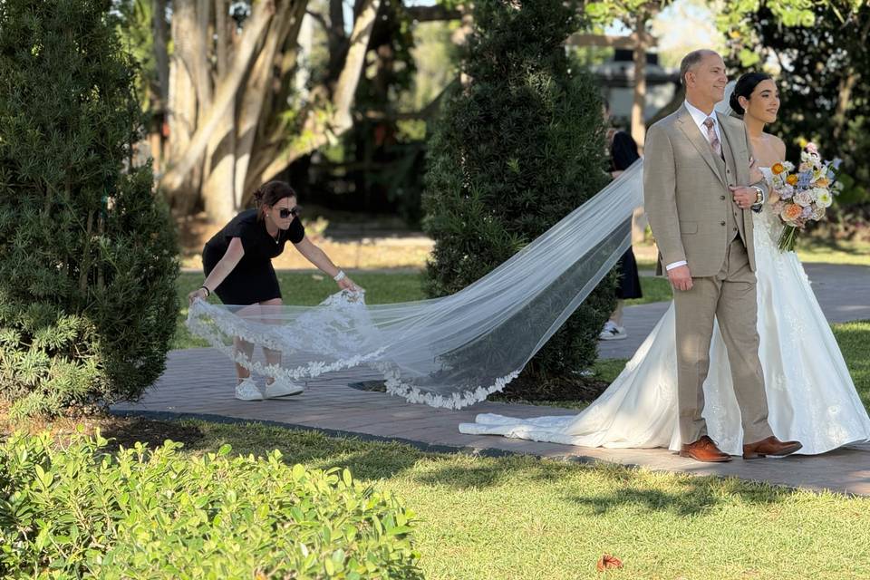 Walking down the isle