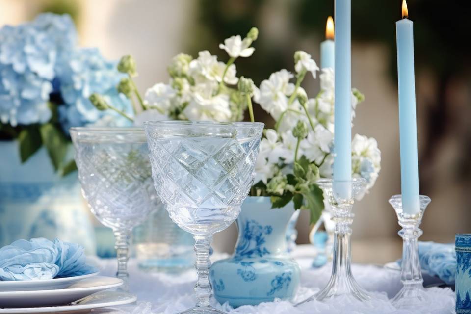 Table Setting - Pastel blue