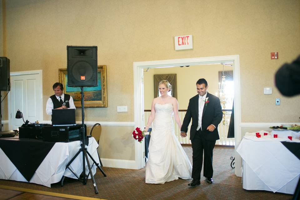 Arriving as Mr and Mrs