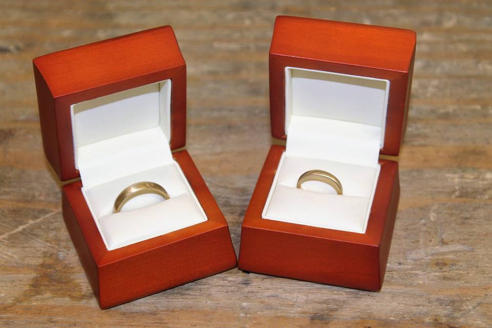 His and her wedding bands hand made with love!