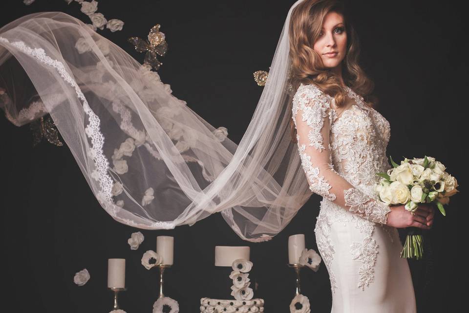 Designer Bridal Veils - Custom Bridal Veils, Dream Dresses by PMN