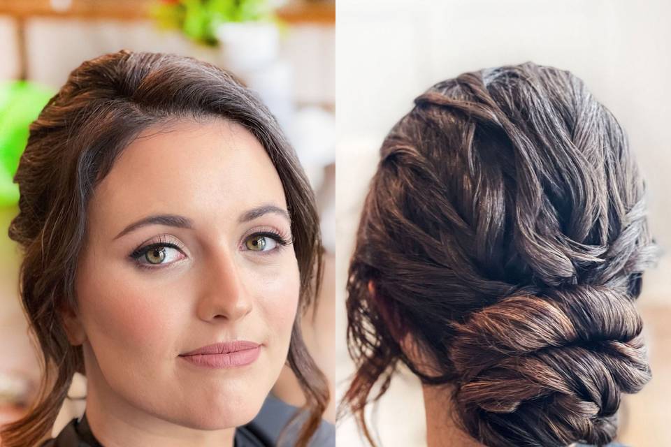 Textured Updo & Natural Makeup