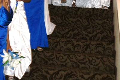 The bride with her bridesmaids