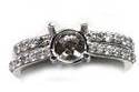 14k White Gold Diamond Bridal set, 0.62 carats total weight, shared prong set.