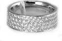 14k white gold pave set diamond wedding band. Available in 2,3,4 or 5 row pave, and made to order to fit any finger size.