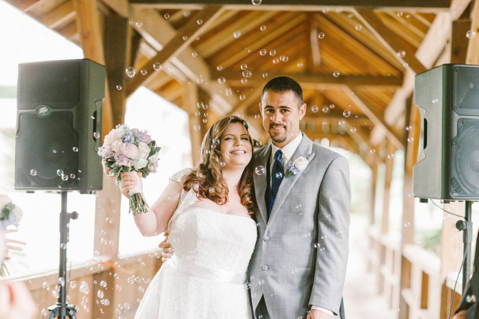 Rain and a last minute location change didn't stop Crystal and Rich from having a beautiful ceremony.