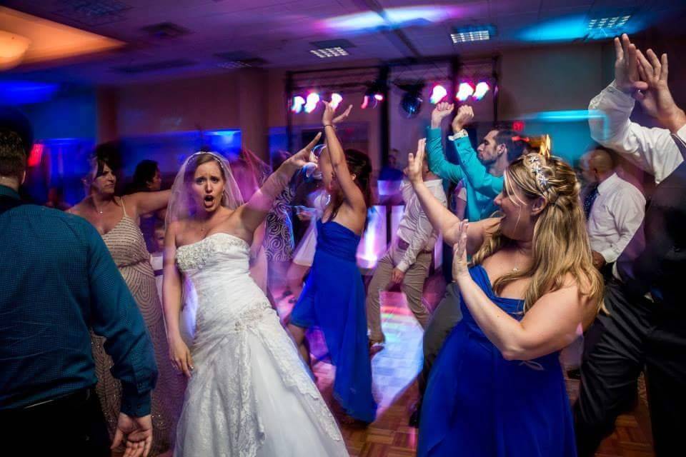 Bride dancing