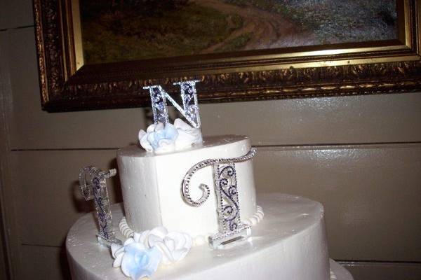 monogram cake topper, swarovksi cake topper