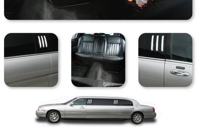 A six person executive limousine (great bride and groom departure limousine).