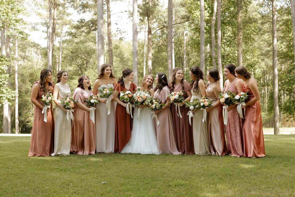 Bride and Bridesmaids