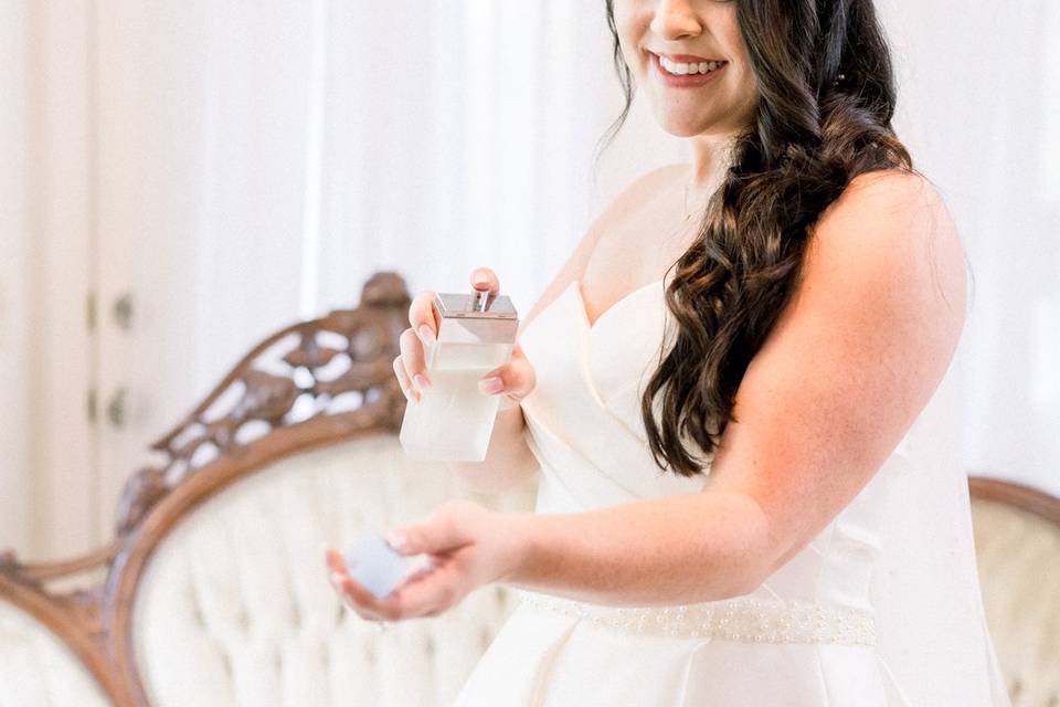 Bride getting ready