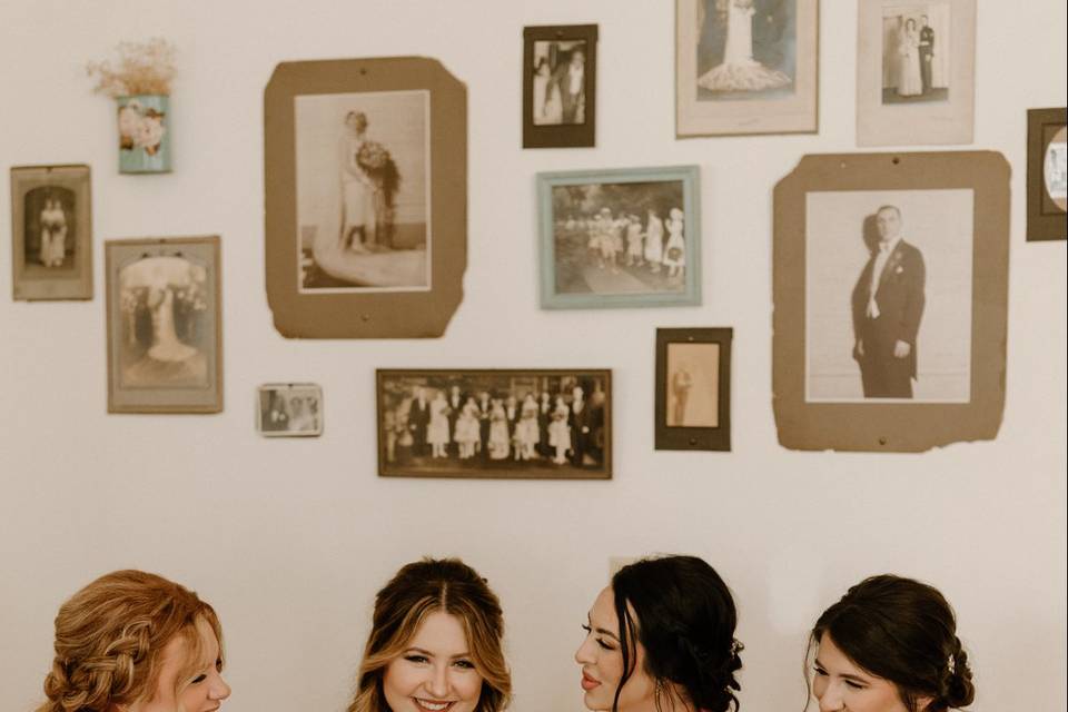 Bride and Bridesmaids prep