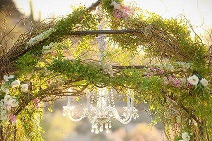 Leafy wedding arch