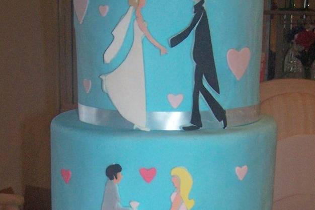 Courtship Engagement Cake