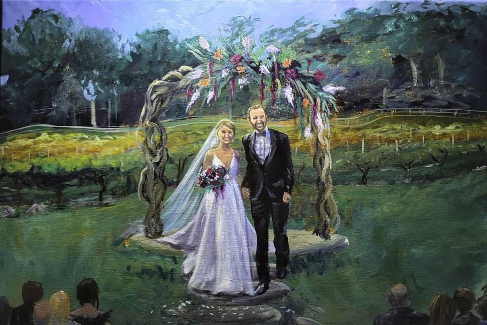 Cherished Rain Art- Wedding Painting