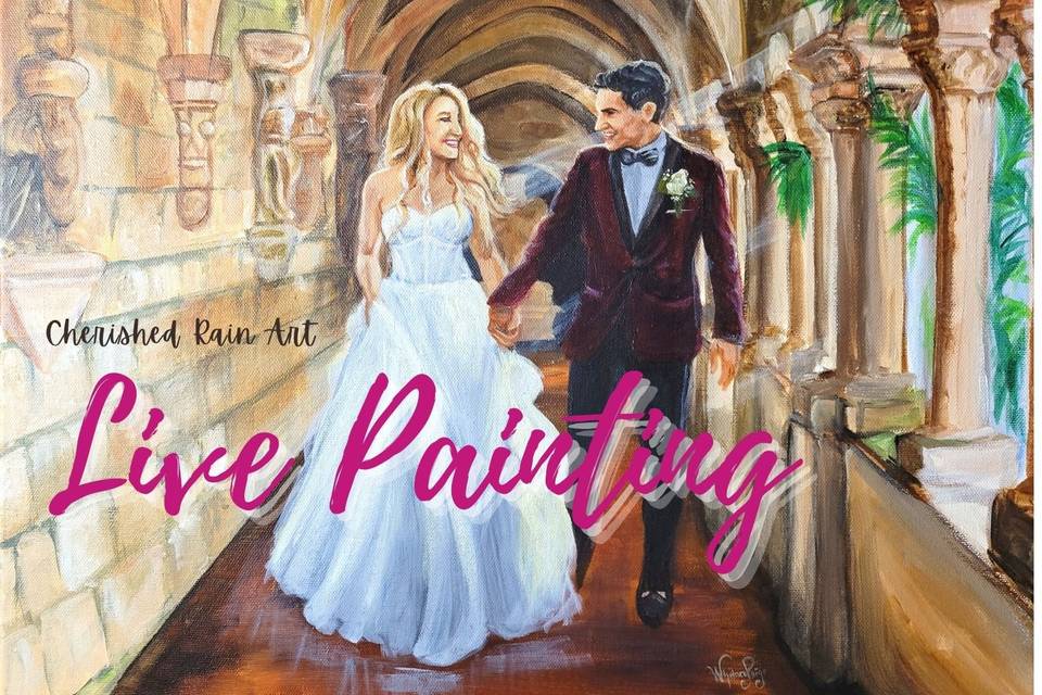 Cherished Rain Art- Wedding Painting