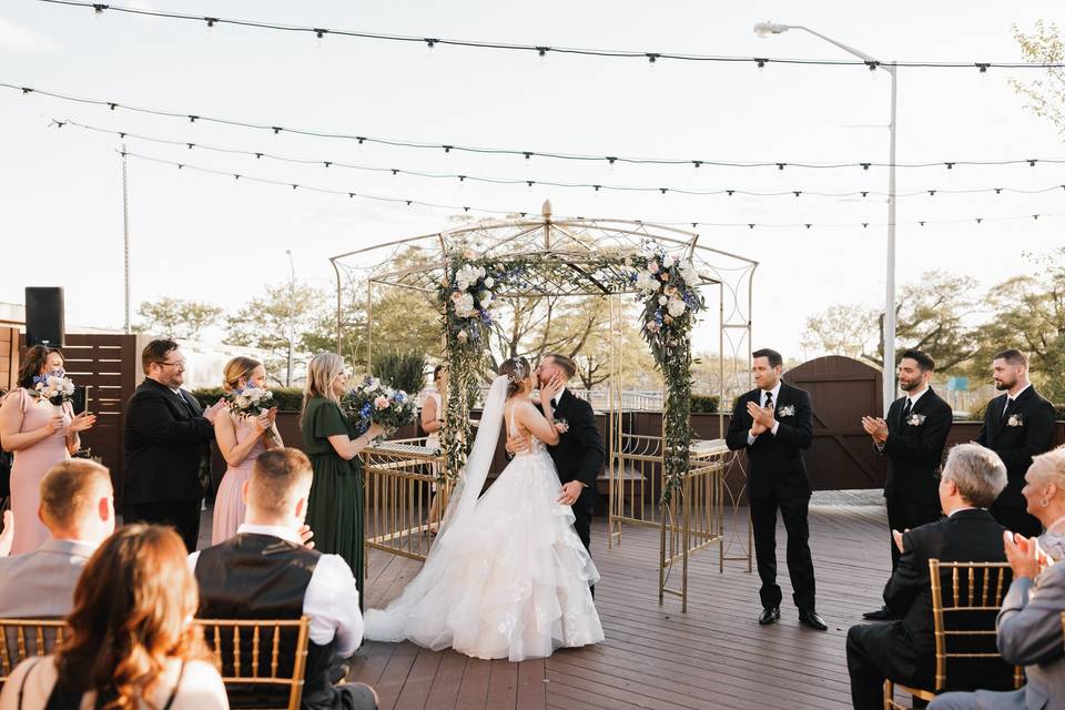 Ceremony On The Garden Patio