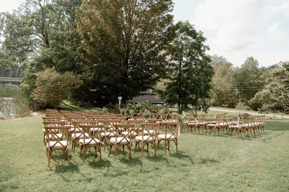 Ceremony by the pond