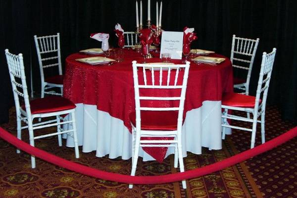 Red table linens