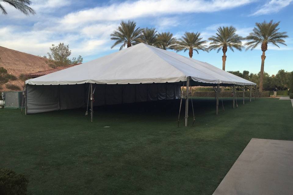 Semi-covered tent
