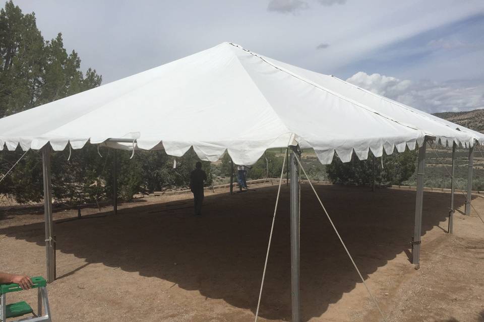 White-topped tent