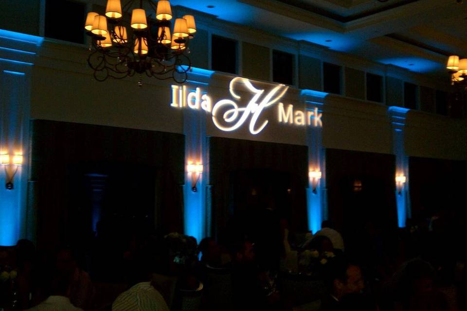 Wedding light monogram