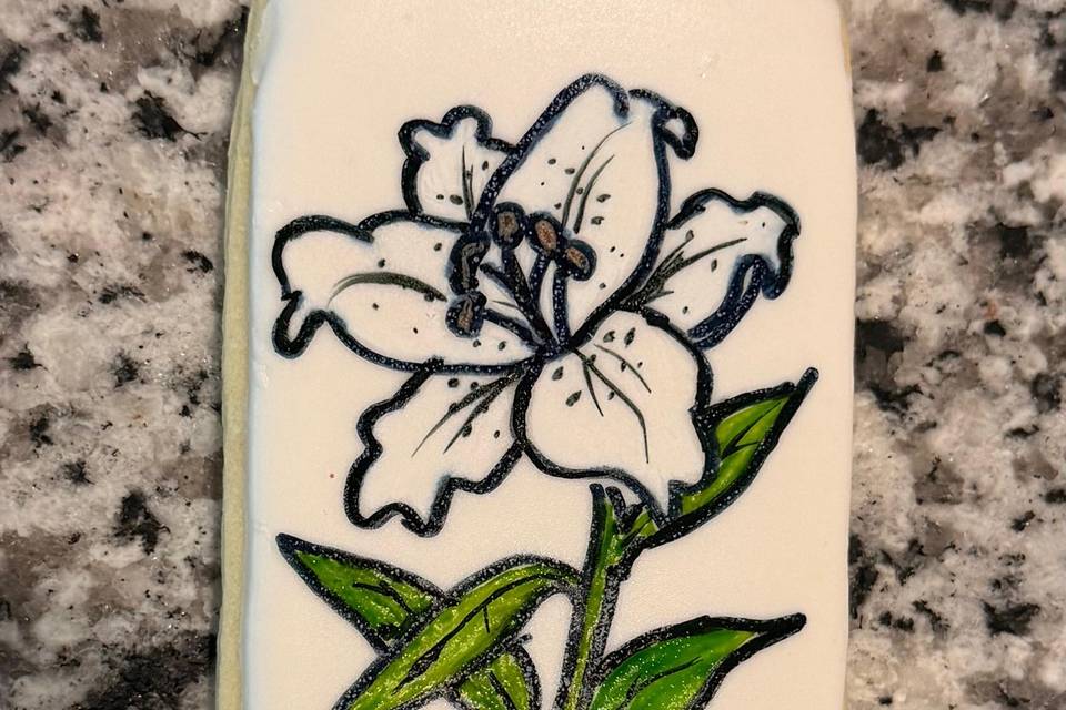 Hand-Painted Lily