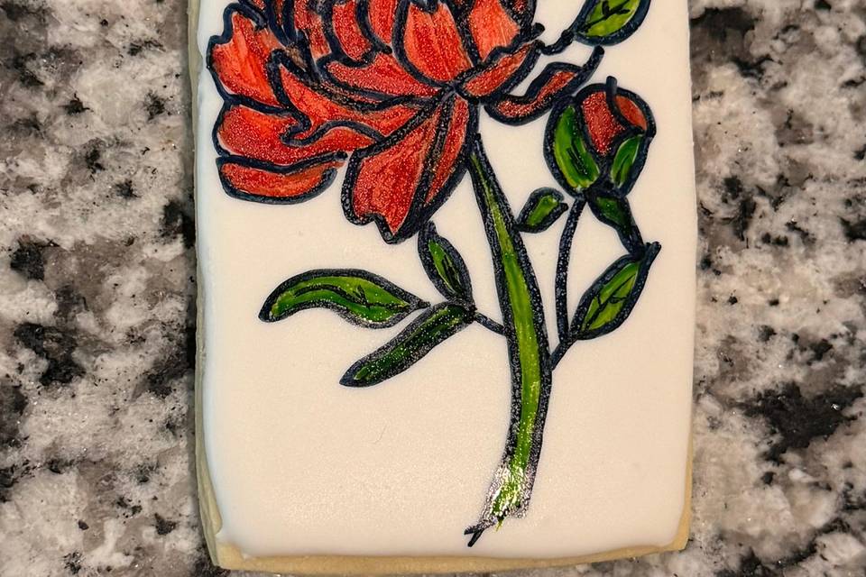 Hand-Painted Rose