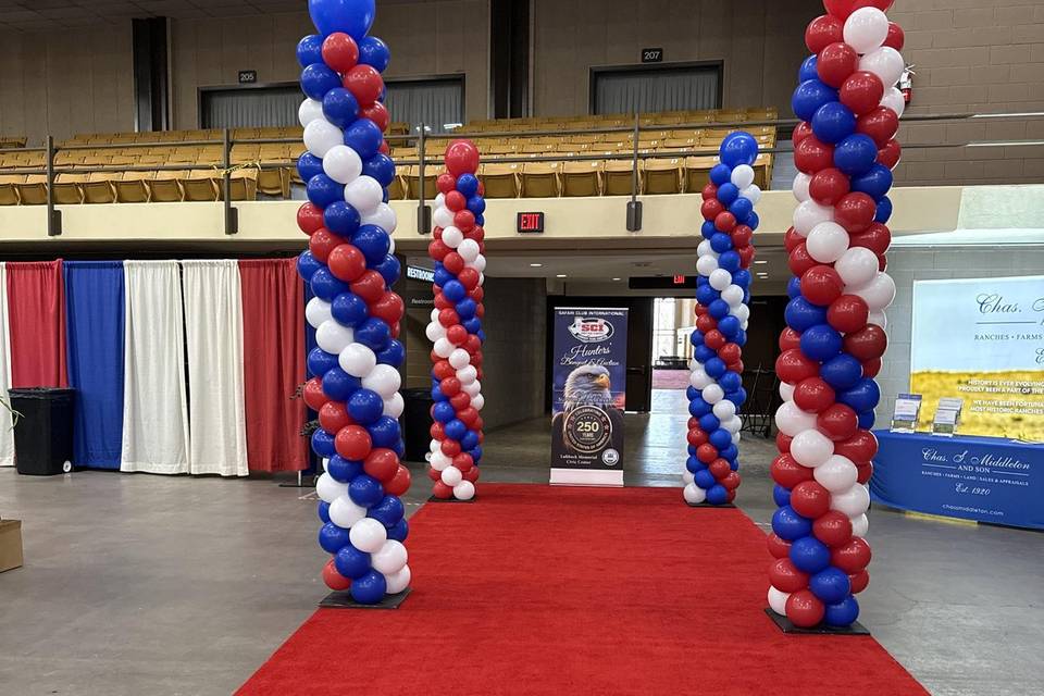 Balloons and backdrop