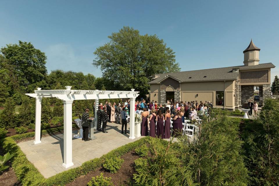 Beautiful outdoor ceremony space