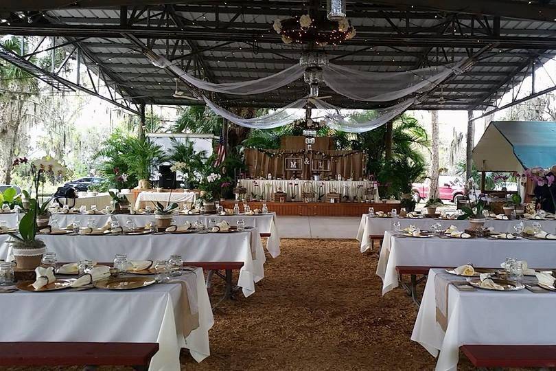 Wedding reception setup