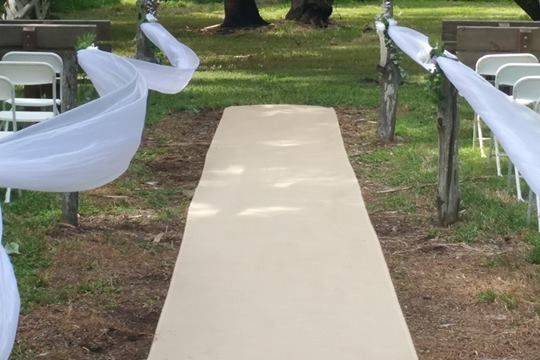 Wedding ceremony setup