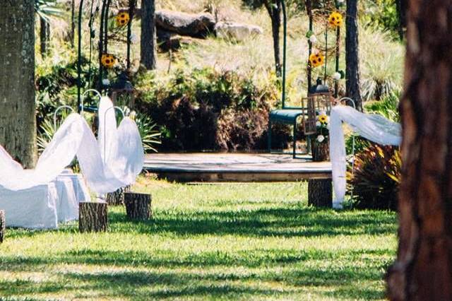 Wedding ceremony setup