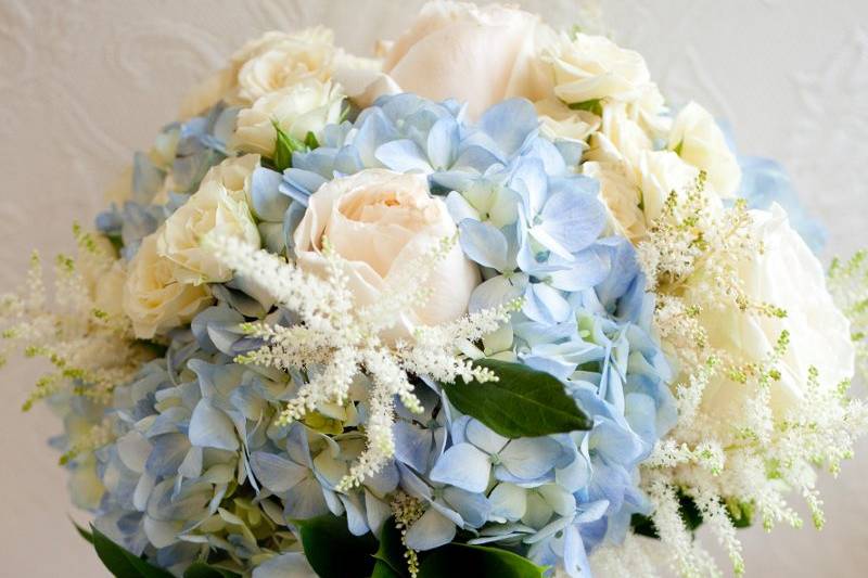 Blue and white bouquet